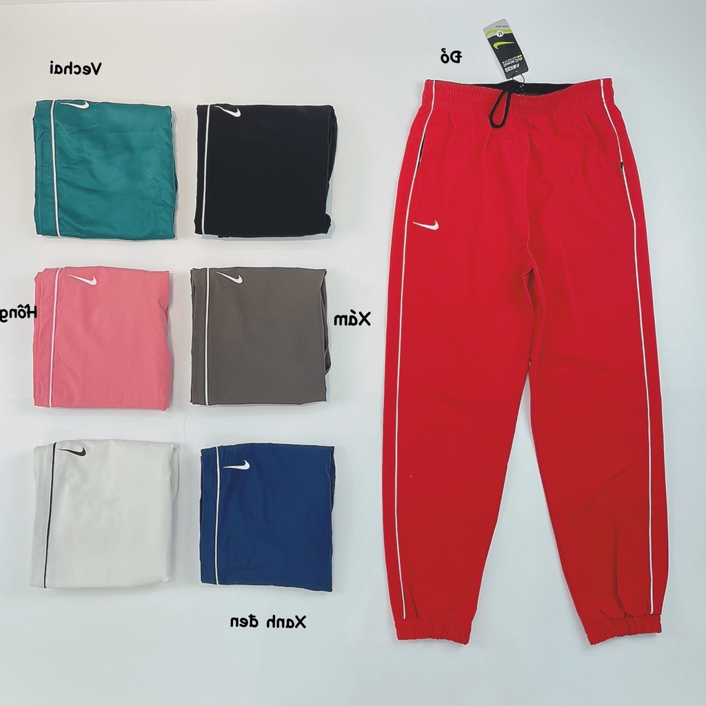 Quần Dài Jogger Sọc Trắng Chất Xi Dù, Có Túi Khoá Kéo Xịn Xò