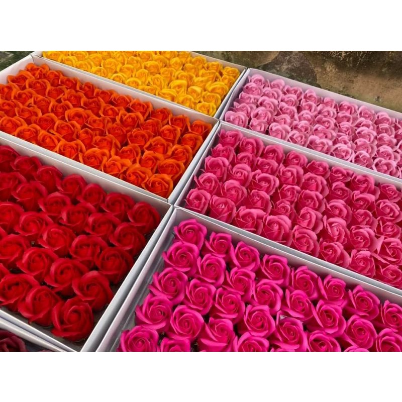 [Rẻ Vô Địch ] Giá Tận Xưởng Sản Xuất, Một Hộp 50 Đầu Bông Hoa Hồng Sáp Thơm Vĩnh Cửu, Dùng Bó, Cắm Tặng Bạn Bè , Trang Trí
