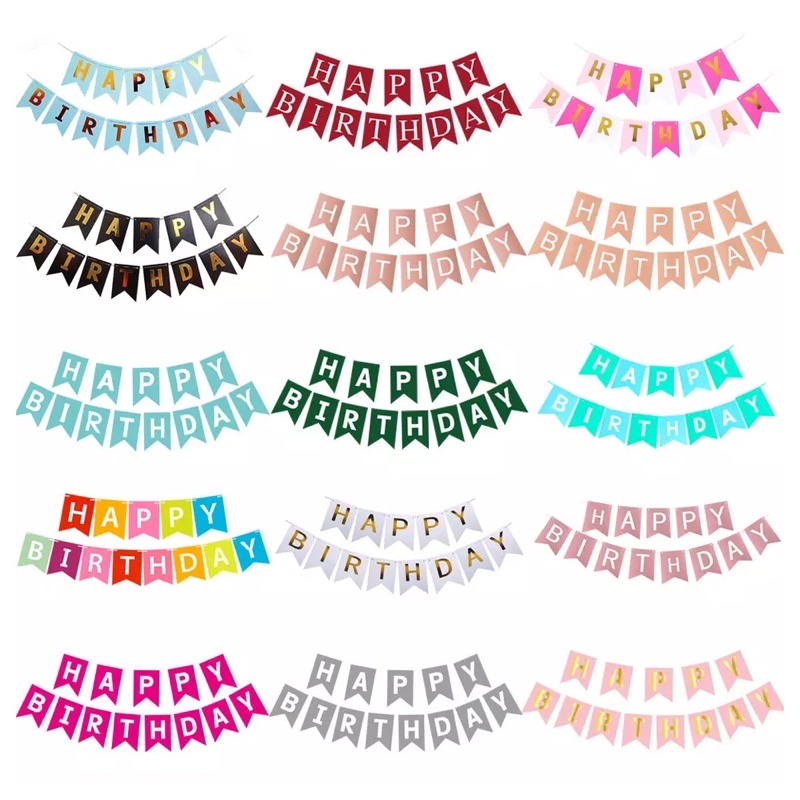 Dây cờ chữ Happy Birthday trang trí sinh nhật