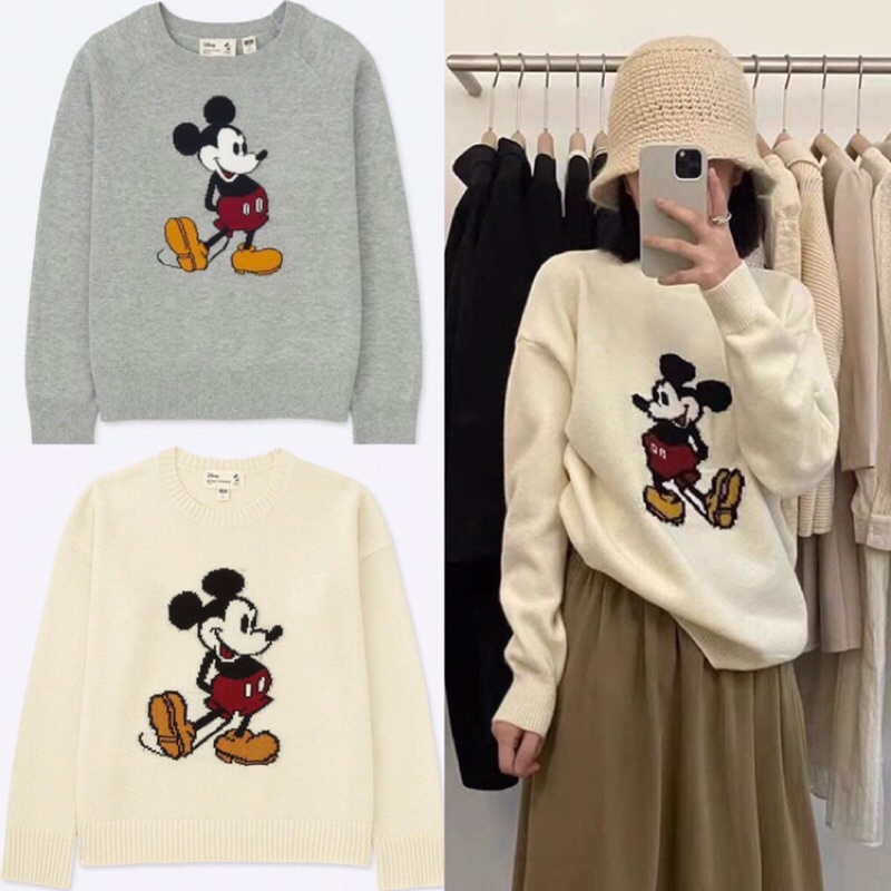 Áo len nữ xuất dư hình Mickey