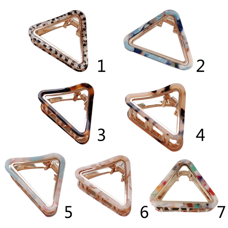 Kẹp Tóc Càng Cua Họa Tiết Hình Học Thời Trang