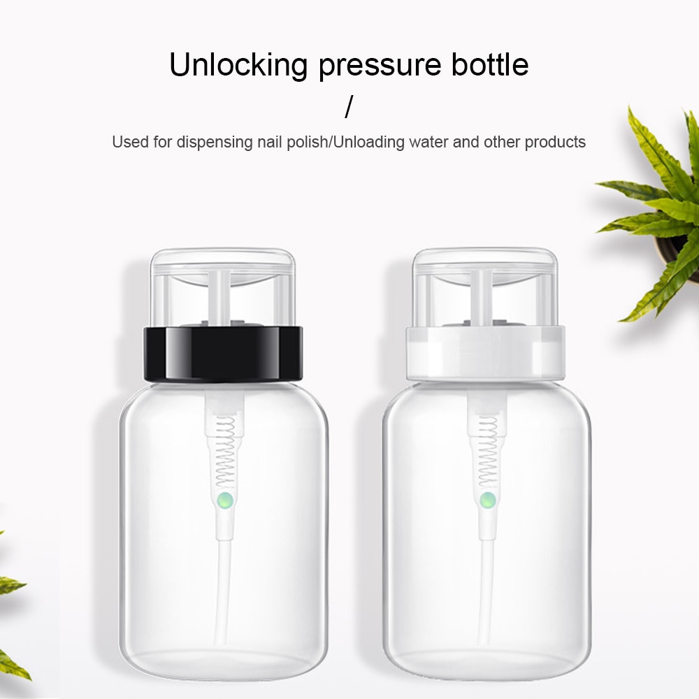 [Hàng mới về] Lọ Nhựa Rỗng 200ml Đựng Dung Dịch Tẩy Móng Tay