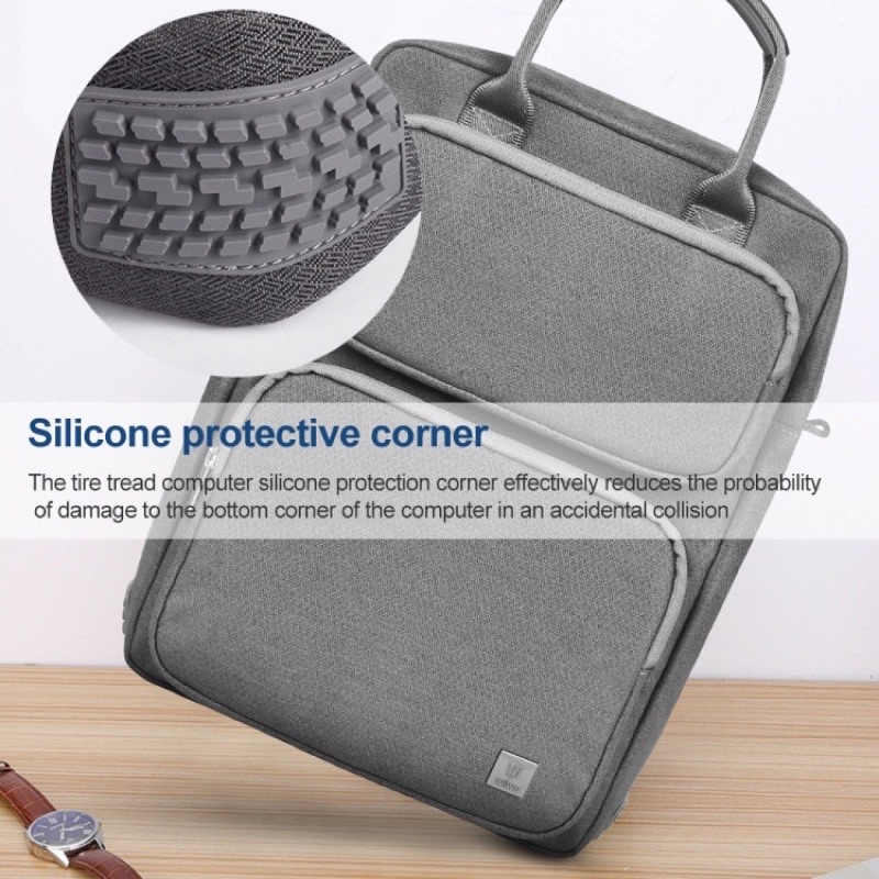 Túi sách dọc Wiwu Alpha Vertical Layer Bag cho Macbook 14.2 inch M1 , Laptop 14 inch , Có quai đeo chính hãng cao cấp