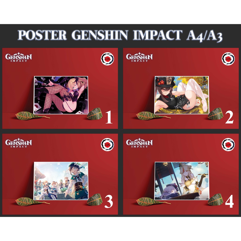 Postcard Cao Cấp - Poster Genshin Impact Set 1