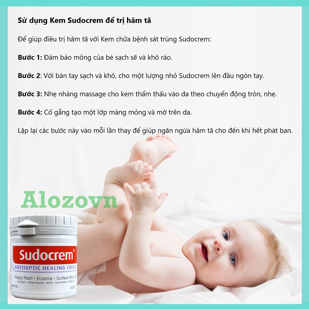 Sudocrem Anh 60g - Kem Hỗ Trợ Giảm Hăm Tã Cho Trẻ Từ Sơ Sinh