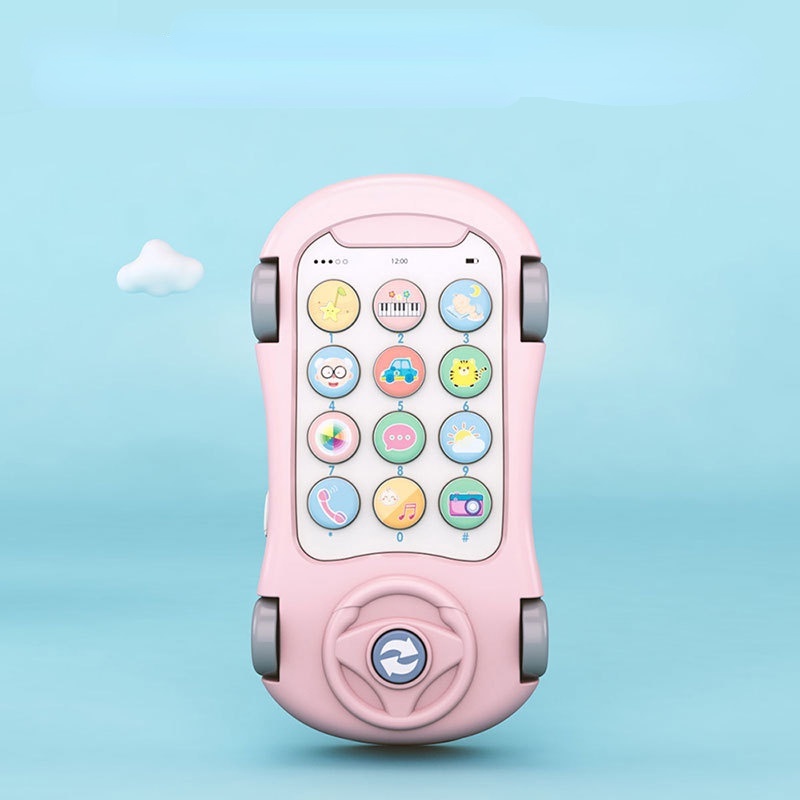 Điện thoại đồ chơi ZHAN QI TOYS kiểu dáng xe hơi hoạt hình có nhạc vui nhộn dành cho trẻ em