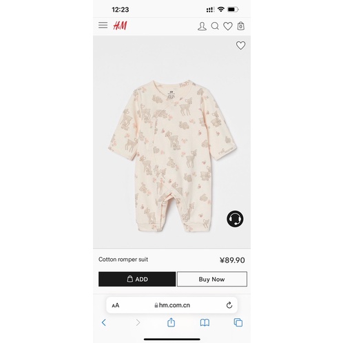 SLEEP SUIT HỞ BÀN H&M XUẤT XỊN CHO BÉ YÊU