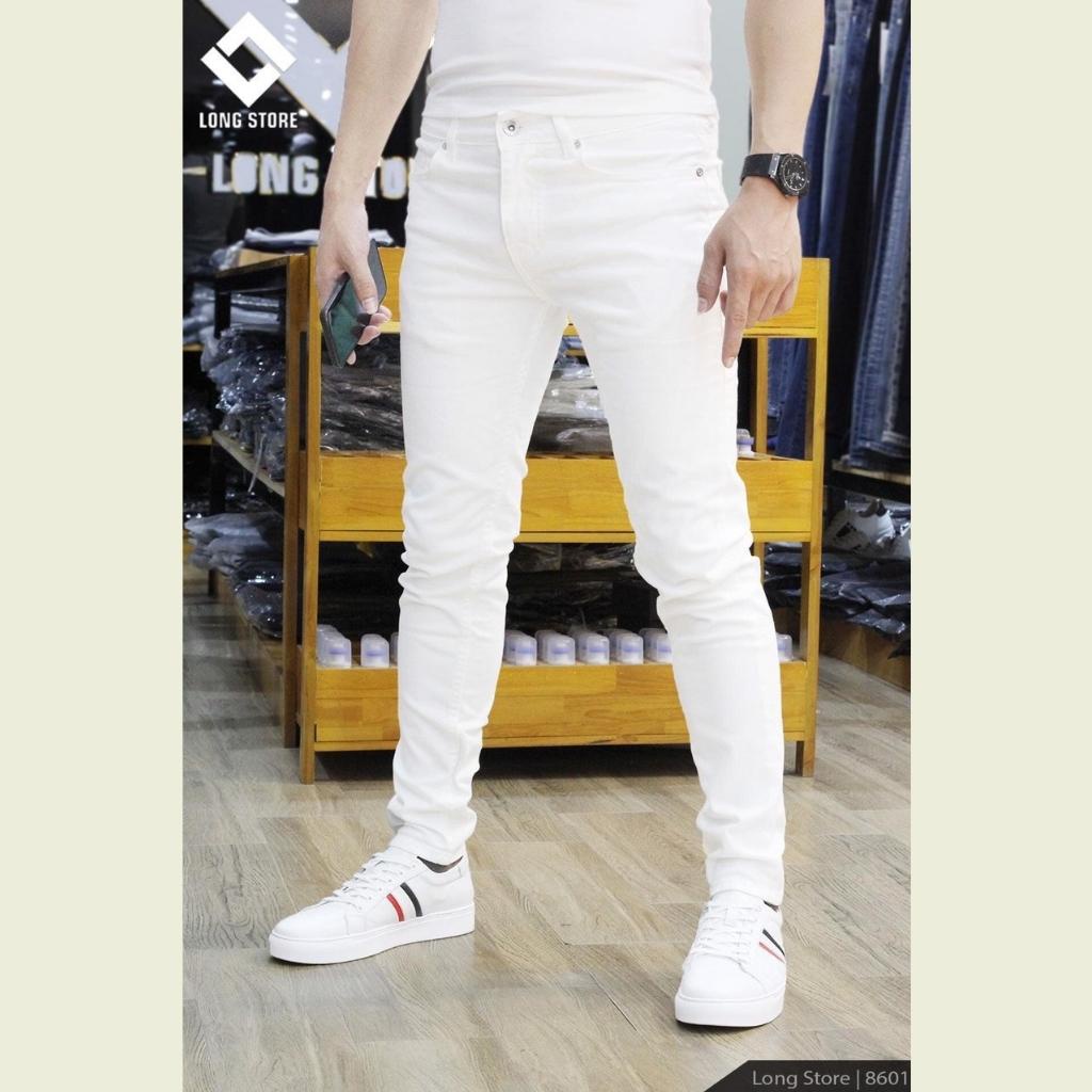 Quần jean jogger nam màu đen trơn không rách chất bò cao cấp co dãn 4 chiều quần rin nam đẹp LOZATA NL72
