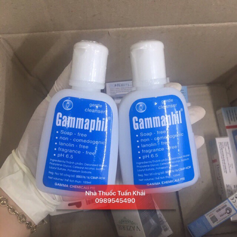 [CHÍNH HÃNG + QUÀ TẶNG ] Sữa rửa mặt Gammaphil Cho da nhờn, da khô, da nhạy cảm bot 125ml - 500ml