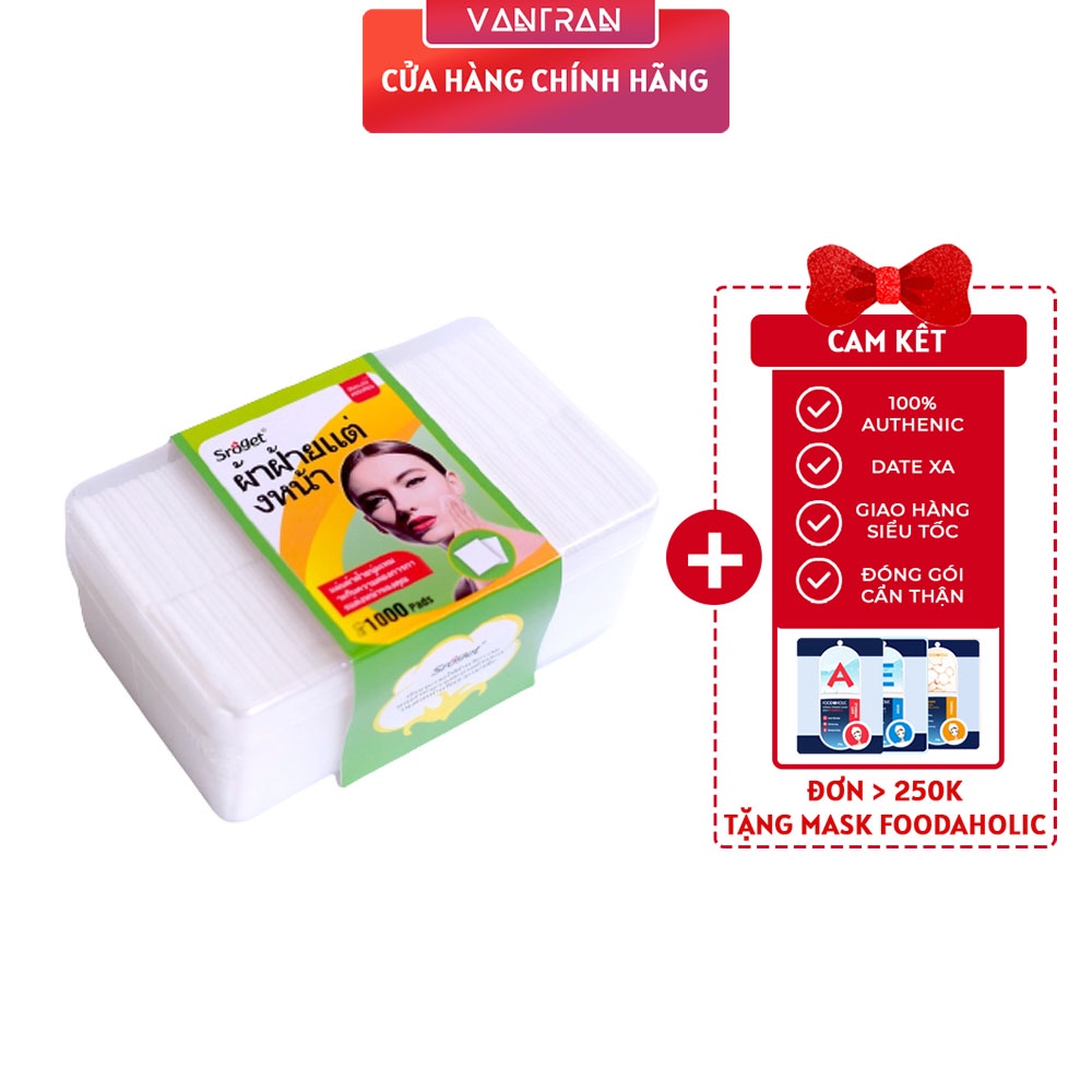 Bông Tẩy Trang SroGet 1000 Miếng COTTON Mềm Mịn Dai