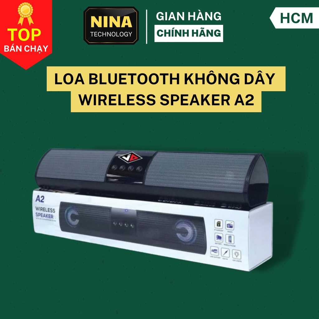 Loa Bluetooth Không Dây A2, Âm Thanh Hay, công suất lớn, loa bluetooth bass mạnh, âm thanh lớn hát karaoke.