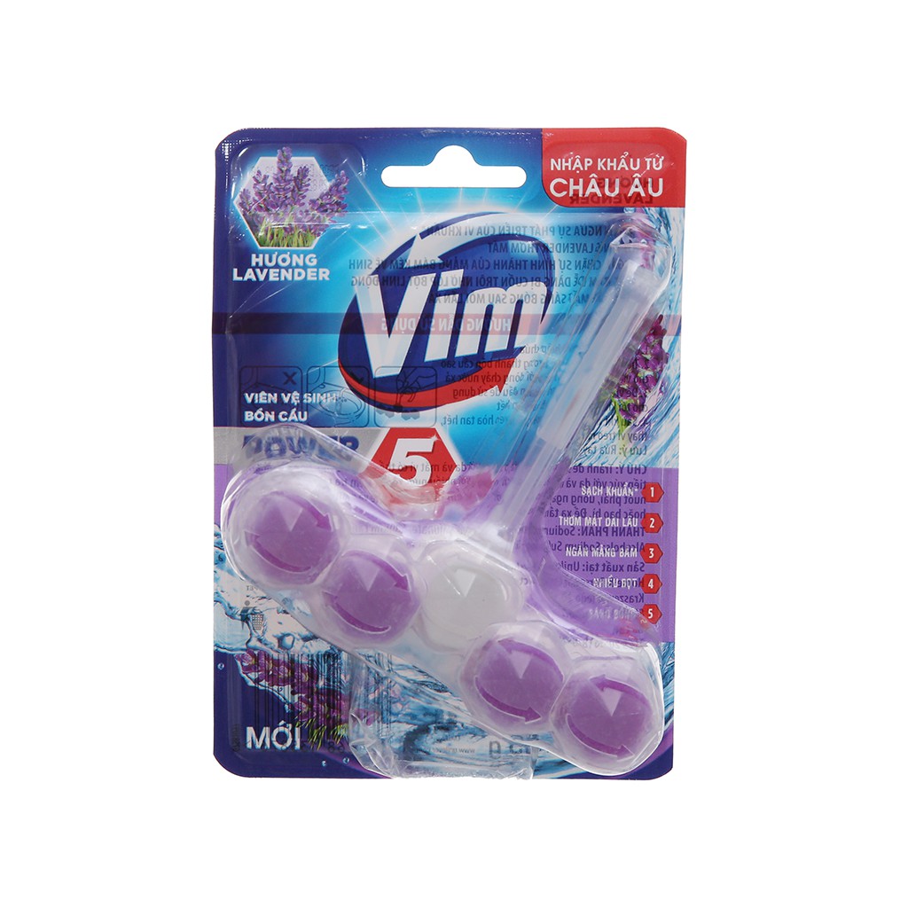 Viên treo bồn cầu VIM Power hương lavender 55g