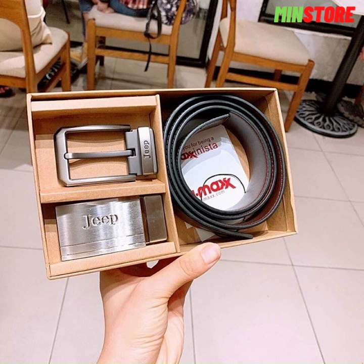 Thắt lưng da cao cấp Jeep, Thắt lưng da bò cực xịn sò M09