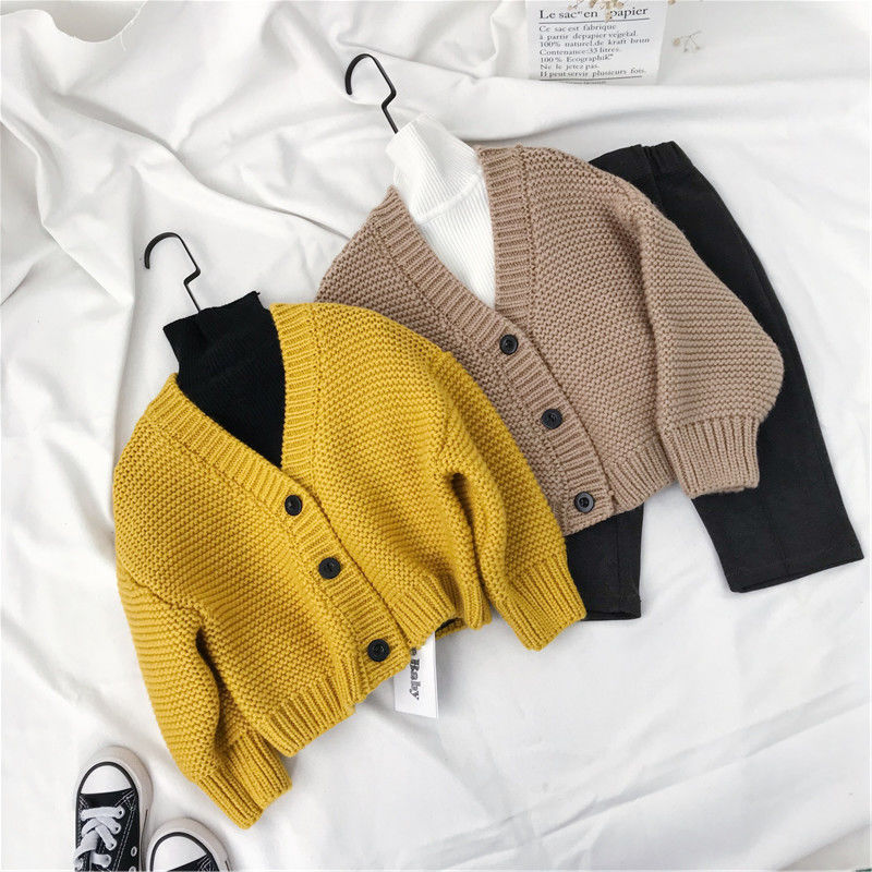 Mới Áo khoác len cardigan thời trang xuân thu cho bé gái