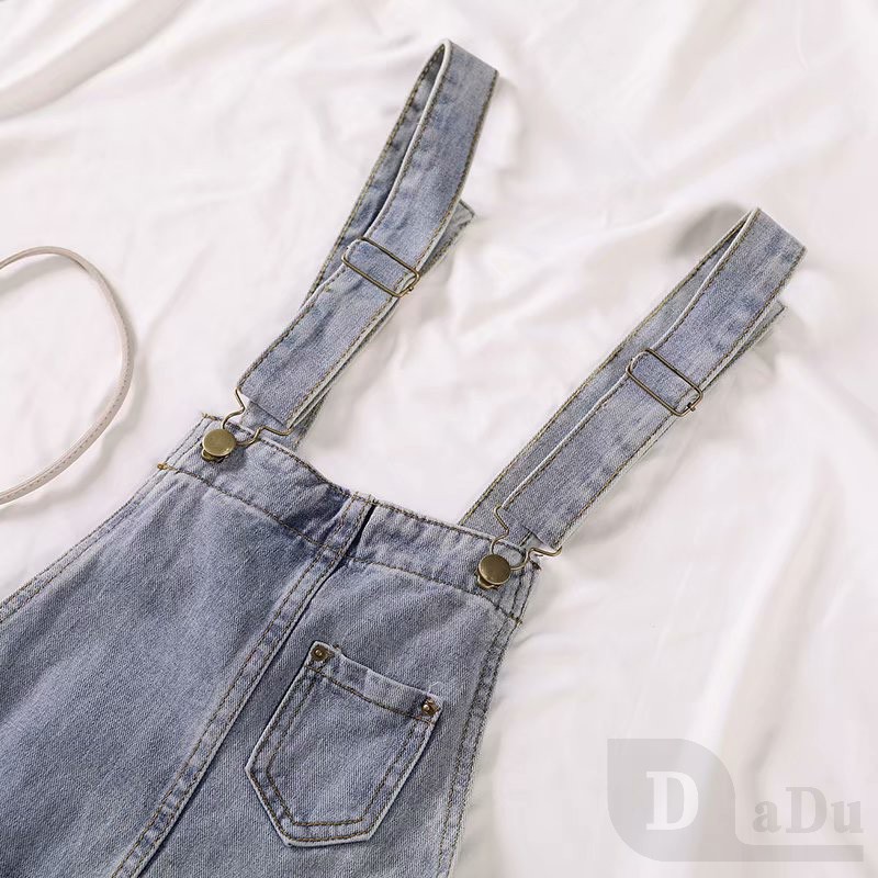 Quần Dài Denim Lưng Cao Hở Lưng Có Dây Điều Chỉnh Được Thanh Lịch Cho Nữ