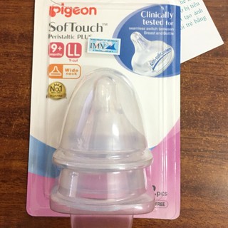 [ĐỦ SIZE] Núm Ti Pigeon Softtouch Cho Bình Cổ Rộng