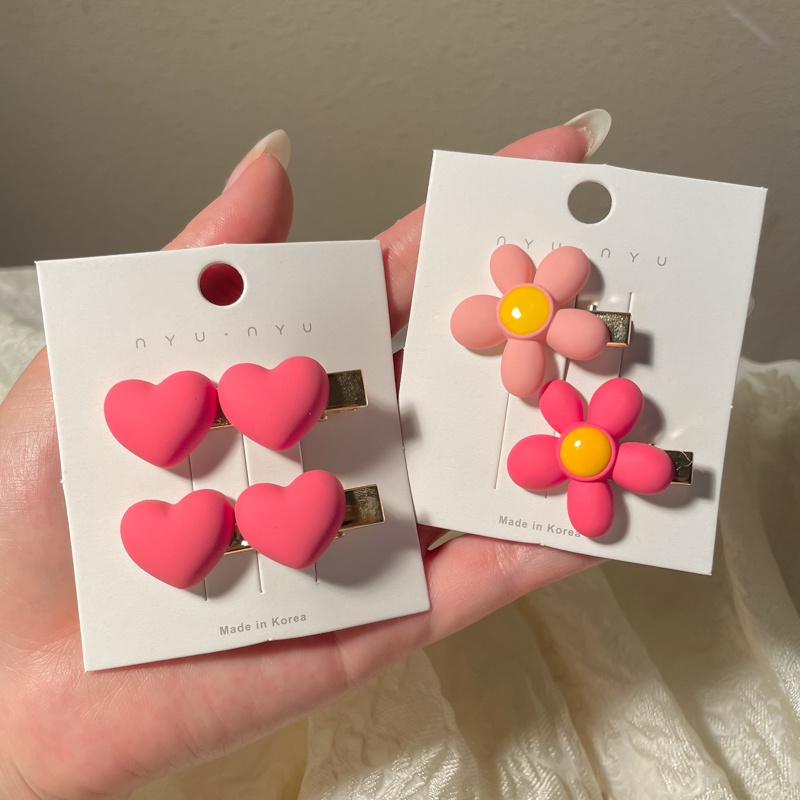 Kẹp Tóc Mỏ Vịt Màu Hồng Thiết Kế Mới Thời Trang Mùa Hè Dành Cho Nữ 2022