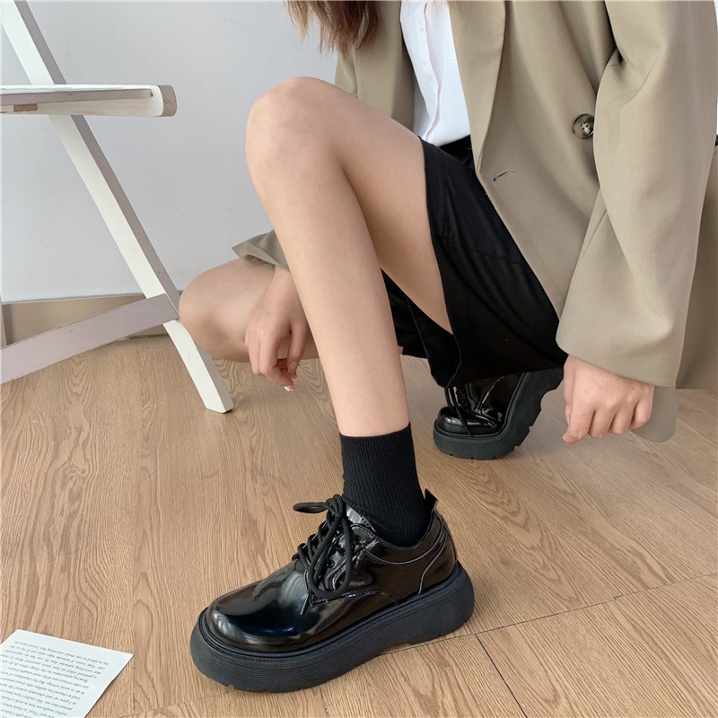 Giày bốt buộc dây retro cổ điển Cao Cấp G5915 boot phong cách thời trang Anh thiết kế Ulzzang kèm ảnh thật ở cuối