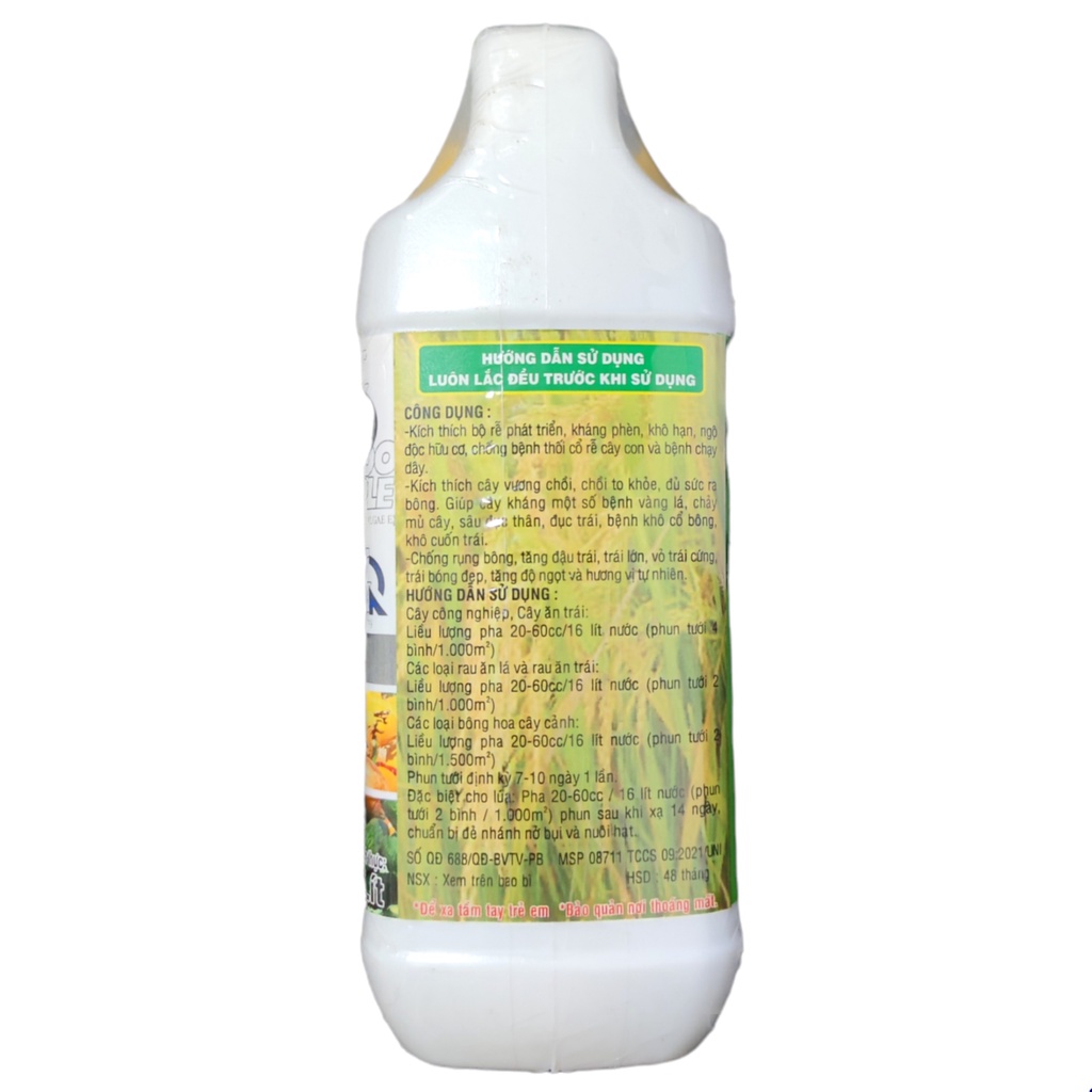 Phân bón lá hữu cơ tảo biển RootPlex 1Lít - kích thích bộ rễ phát triển, kháng phèn, khô hạn, mát bông,mát trái.
