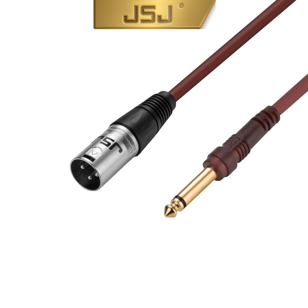 Dây canon (XLR) đực ra đầu 6 ly (6.5mm) đực JSJ 804B dài 1m - 5m  khả năng chịu lực, chống nhiễu, chịu nhiệt, độ bền cao