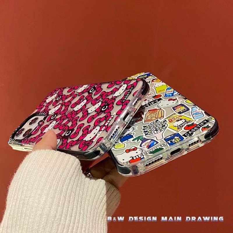 Ốp điện thoại dẻo trong suốt in hình Hello Kitty thích hợp cho IPHONE 13 12 11 PRO MAX MINI XR X XS MAX 6 6S 7 8 PLUS
