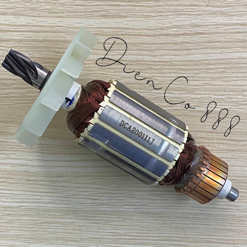 Rotor khoan đục DCA 03-26 AZC03-26 6 RĂNG Thân 41mm Dài 149mm dây đồng 220V - Tặng chổi than