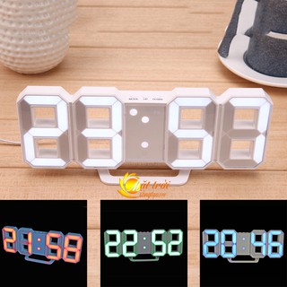 Đồng hồ LED 3D cao cấp - Màu Led trắng