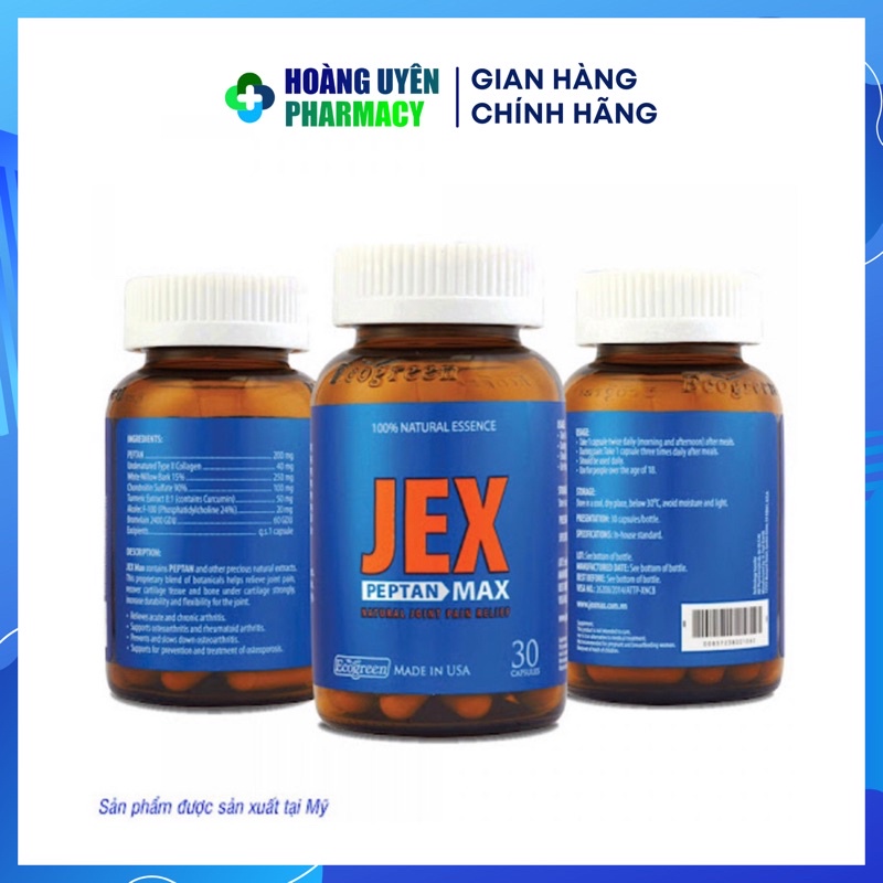 [Tích điểm chính hãng] Jex Max - Hộp 30 viên giúp tái tạo sụn khớp