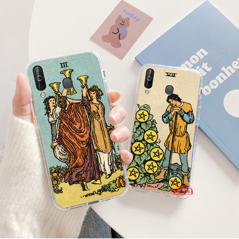 Ốp Điện Thoại Silicon Dẻo Trong Suốt In Hình Lá Bài Tarot Divination 300c Cho Samsung A51 A70 A71 Note 8 9 10 Lite Plus 20 Ultra Mới