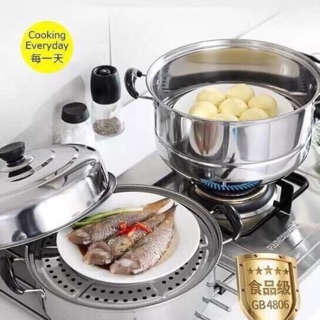 Nồi hấp inox 3 tầng