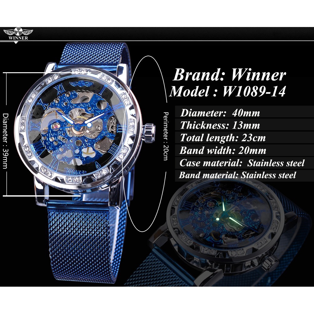 Đồng Hồ Cơ Nam Lộ Máy Hãng Forsining Dây Thép Lưới Đẹp Thời Trang Cao Cấp Giá Rẻ