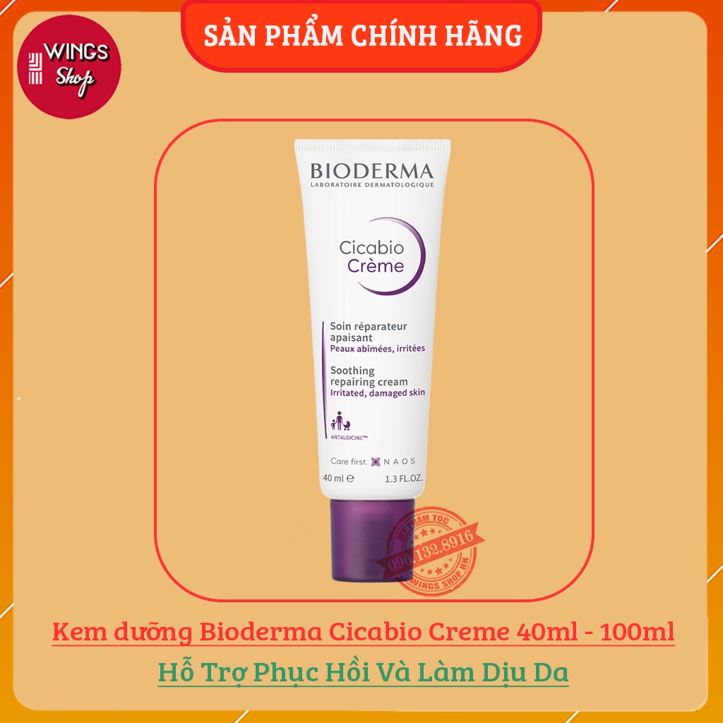 Kem dưỡng Bioderma Cicabio Creme Hỗ Trợ Phục Hồi Và Làm Dịu Da 40ml - 100ml
