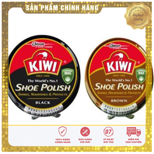 Xi Đánh Giày KiWi Hàng Thái Lan Xịn Màu Đen và Nâu