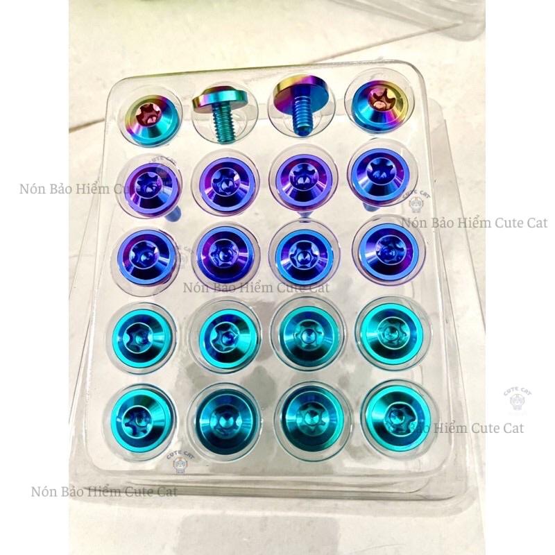 Ốc Titan GR5 6li10 Dù To Dày Gắn Nón Bảo Hiểm Cực Chất Có Nhiều Màu Sắc Lựa Chọn CUTE CAT
