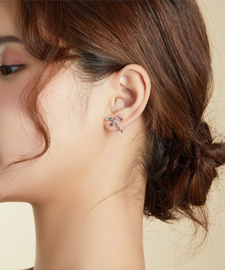 Hoa tai bamoer BSE457 bằng bạc thật 925 không gây dị ứng độc đáo