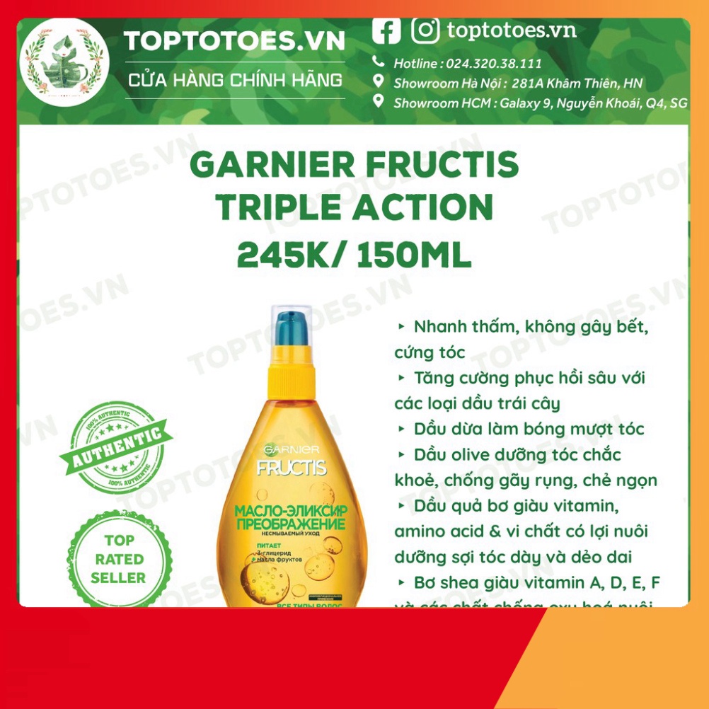 SALE HẠ NHIỆT  Dầu dưỡng tóc Garnier Fructis/ Botanic Therapy dưỡng tóc bóng mượt, không bết CHỈ HÔM NAY