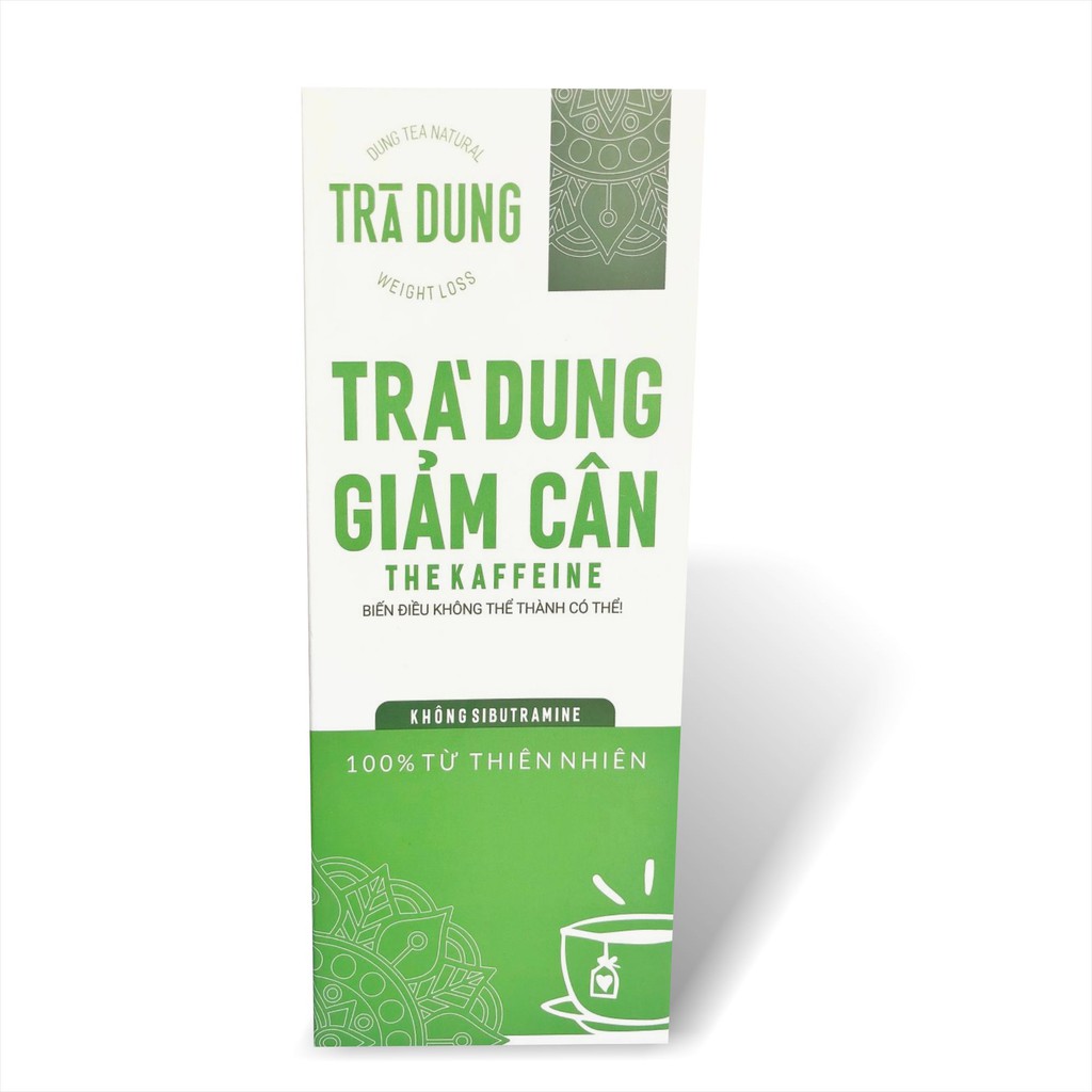 [Mã BMBAU50 giảm 7% đơn 99K] Trà dung giảm cân túi lọc The Kaffeine + Hộp 30 gói + Bao Bì Mới