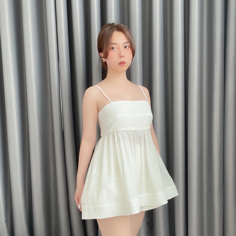 ÁO 2 DÂY TƠ HD PARIS DÁNG BABYDOLL RẤT XINH VNXK ĐẸP