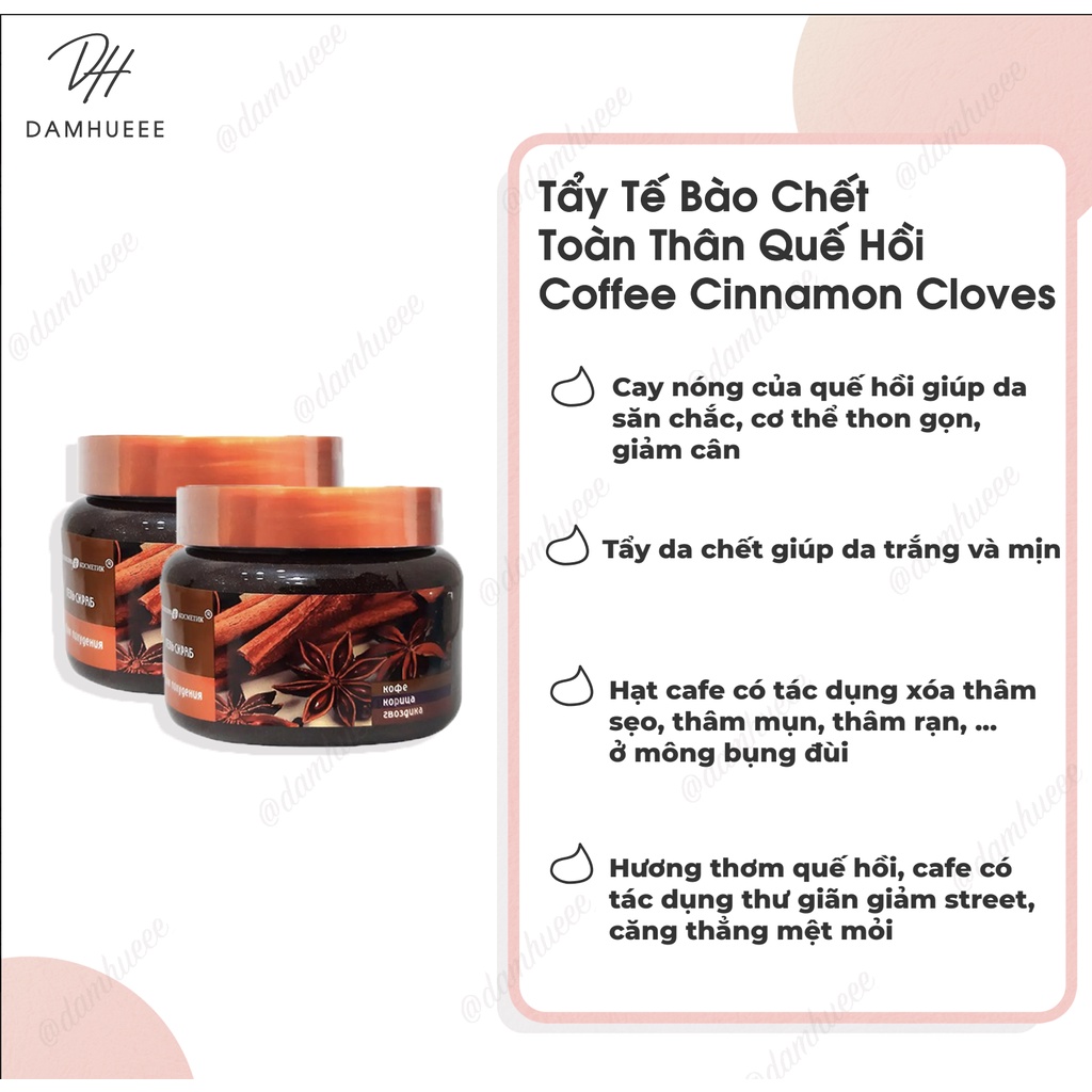 Tẩy da chết body quế hồi Nga