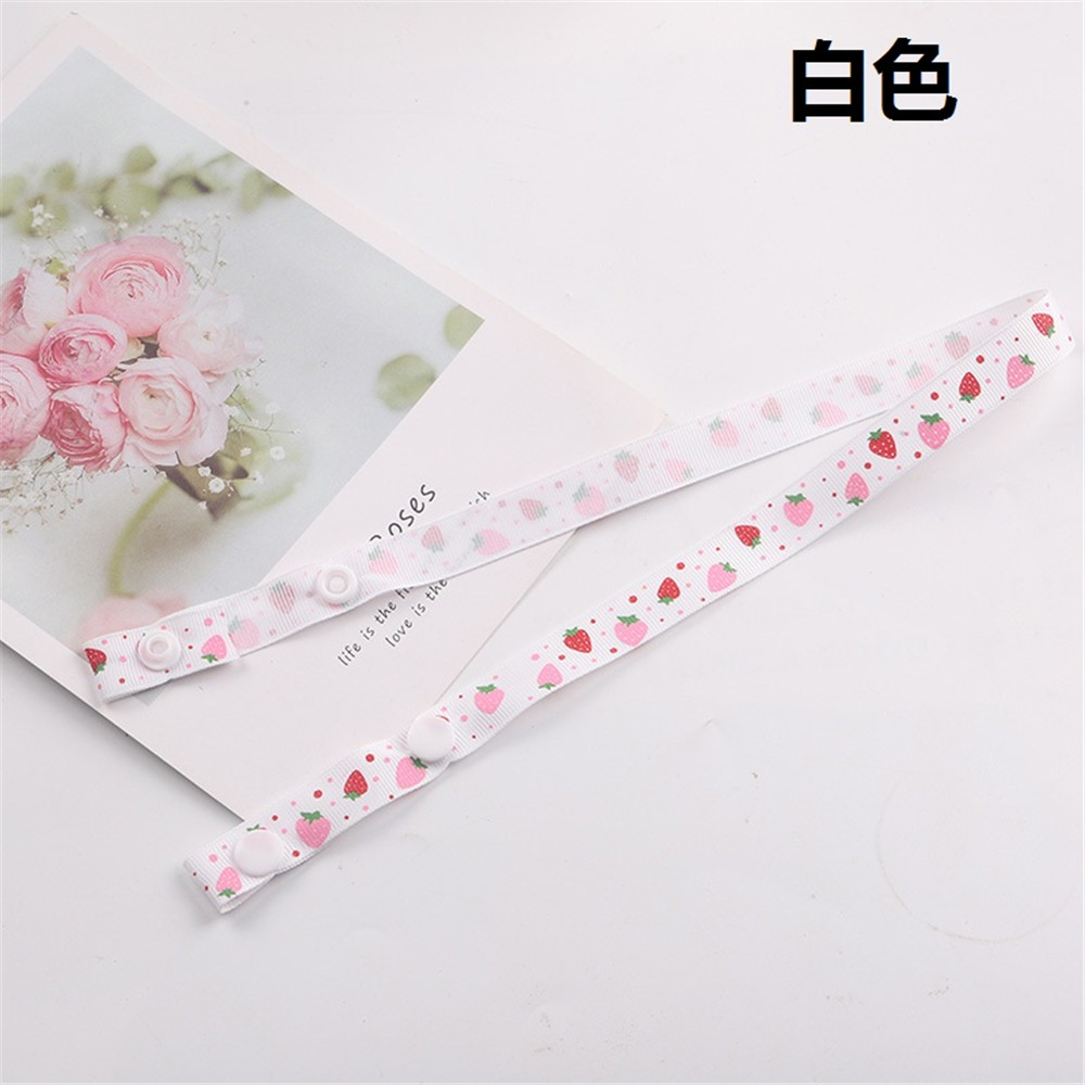 Child Cartoon Cute Strawberry pattern Anti-lost Mask Lanyard with Adjustable Ear Rope Hanging Neck Rope