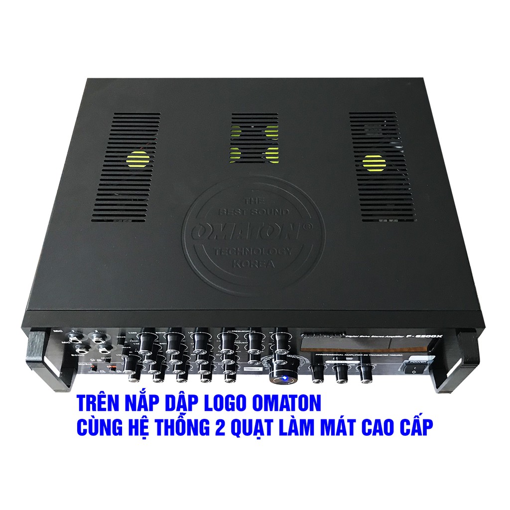 Ampli 20 sò Bluetooth Amply Karaoke OMATON F-6300X HÀNG CAO CẤP, Tặng 2 chống lăn micro và dây av kết nối