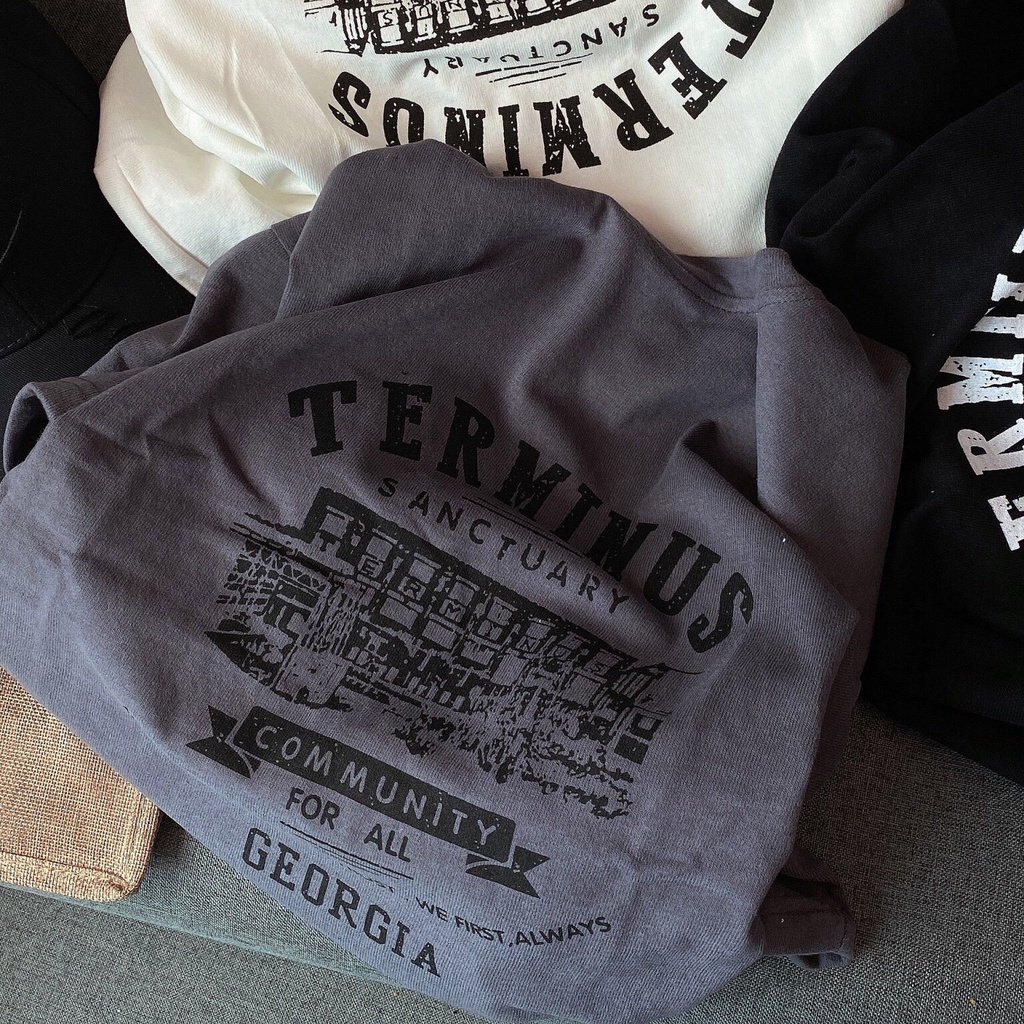 Áo thun tay lỡ form rộng 3158 unisex, áo phông nam nữ cotton oversize Lehatailor - T shirt Terminus