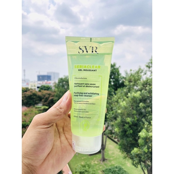 Gel rửa mặt không có xà phòng, làm sạch và loại bỏ tế bào da chết SVR SEBIACLEAR Gel Moussant 200/400ml