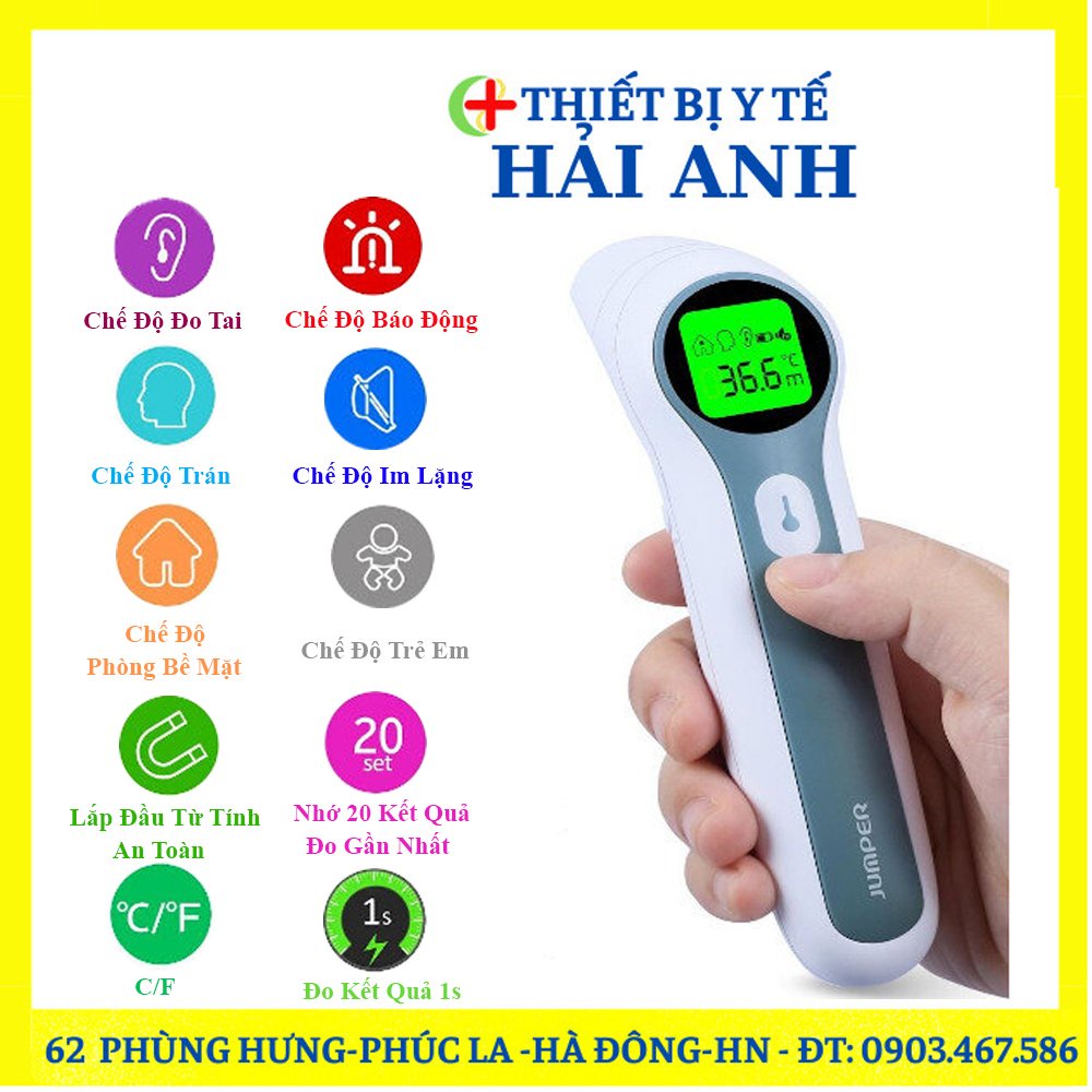 Nhiệt kế hồng ngoại 5 trong 1 (Jumper Dual - Mode) - Hàng nhập khâu CHÍNH HÃNG