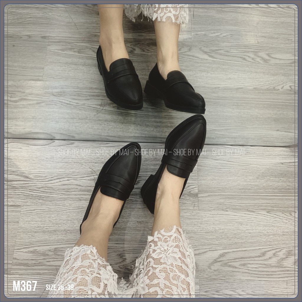 Giày lười nữ mũi nhọn phong cách đơn giản M367 SHOEBYMAI