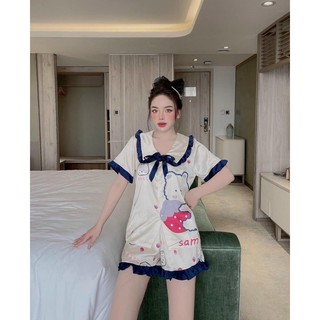 Bộ ngủ Pijama lụa cute