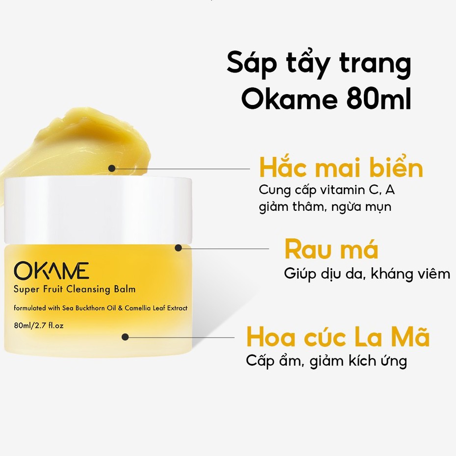 [Authenic] Sáp Tẩy Trang Okame Super Fruit Cleansing Blam 80ml | BigBuy360 - bigbuy360.vn