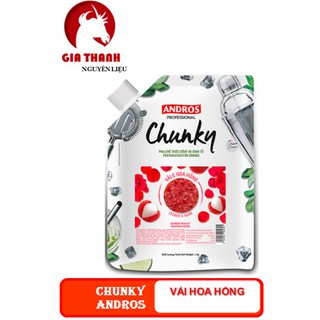 Mứt Andros Chunky vải hoa hồng