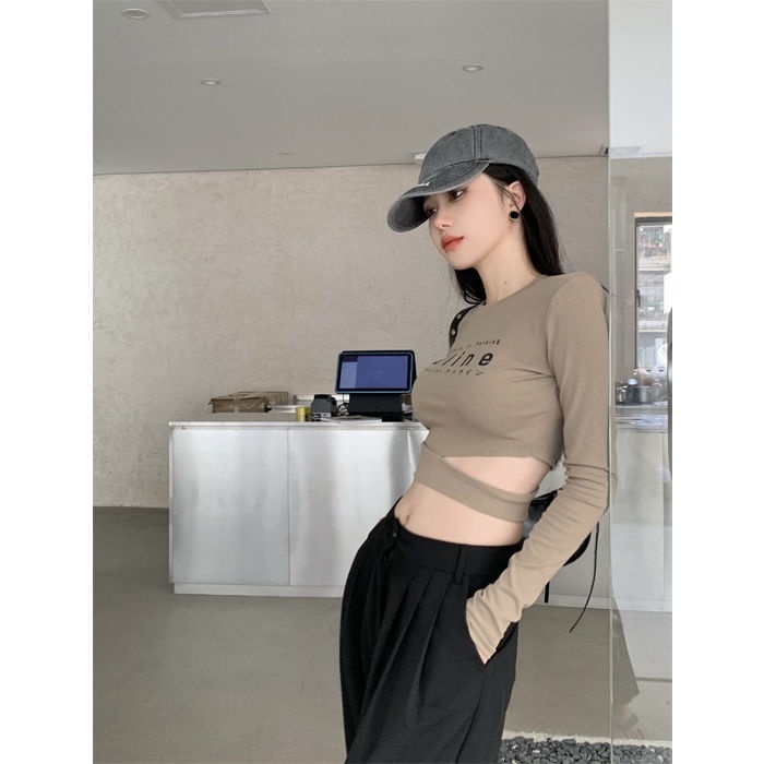 COZOK Áo thun COZOK tay dài dáng ôm phong cách thời trang cho nữ