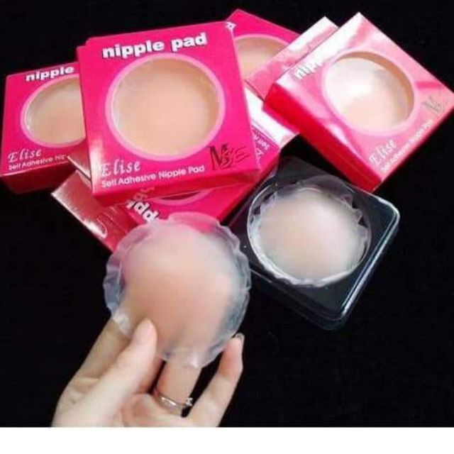 2 Miếng Dán Ngực, Dán ti Silicon hộp hồng siêu chắc